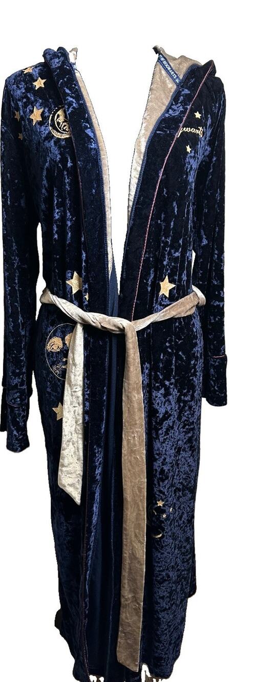 Harry Potter Love to Lounge Size Medium Hogwarts Blue Velvet Robe